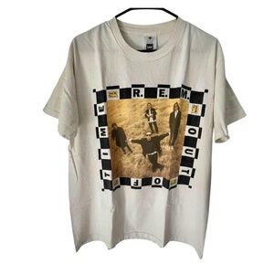 Vintage rare 1990’s single stitch R.E.M. T-shirt made in USA Authentic Size Lrg